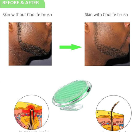 Coolife Ingrown Hair Remover, Razor Bumps Keratosis Pilaris KP Repair Brush, After Shave or Wax Exfoliator for Face, Bikini, Legs, Arms - Fascia, Cellulite Blast Massager Tool for Men and Women