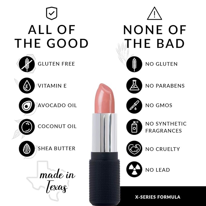 New York Full Body Lipstick for Women - Vegan Gluten Free Organic Lipstick - Creamy Lip Color, Nourishing Lip Makeup w Vitamin E - BROWN NUDE LIPSTICK SHADE