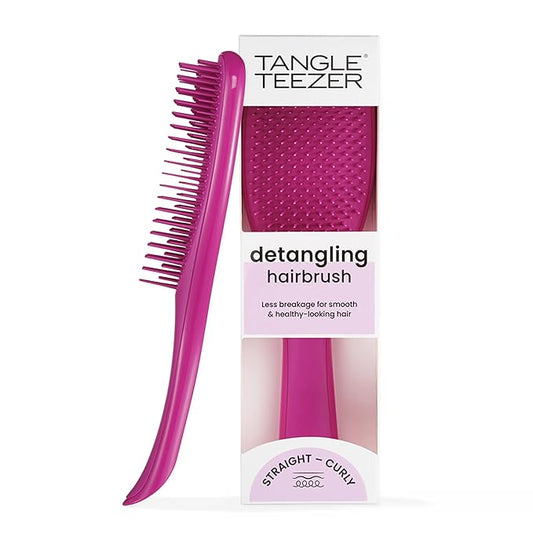 Tangle Teezer Ultimate Detangler Brush for Wet & Dry Hair, Eliminates Knots & Reduces Breakage for All Hair Types, Electric Raspberry
