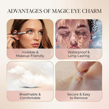 Magic Slim Double Eyelid Tape – Invisible Adhesive Strips for Hooded Monolid Correction – Authentic K-Beauty Tech Made in Korea (Double-Sided (Slim 3mm) - 176 Count)