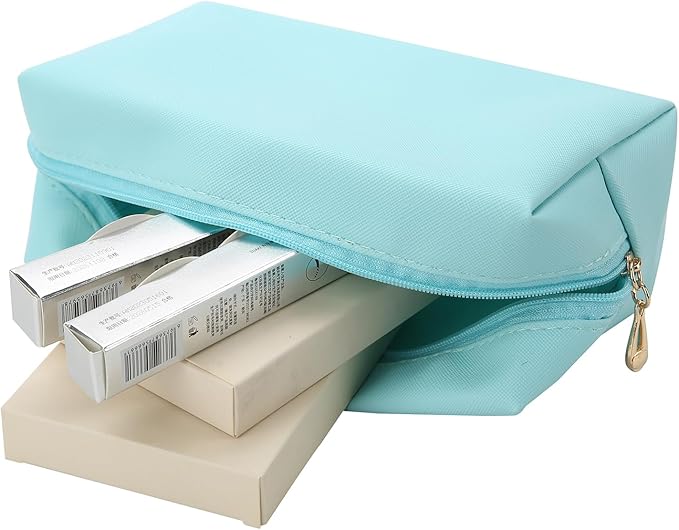 Bridesmaid Proposal Gifts Letter Cosmetic makeup bag bulk for Wedding Party Favors Bachelorette party decorations Toiletry Organizer Bag Makeup Case Gift (6, White&Black)