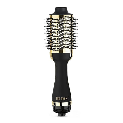HOT TOOLS 24K Gold Blow Dryer Brush - Hot Air Brush for Salon-Worthy Volume in One Step - Volumizer with 24K Gold Technology for Fast Styling & Long-Lasting Results