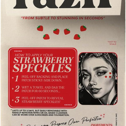 Fazit Makeup Patches - Strawberry Speckles - Glow Up Make-Up Patches - Cute Glitter Makeup Accessories for Women - Cosmetic Glitter for Face