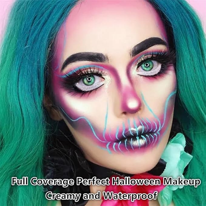 Go Ho Purple Face Paint,Waterproof Oil Based Cream Purple Face Body Paint Stick for Halloween Cosplay SFX Mermaid Witch Skull Zombie Clown Makeup