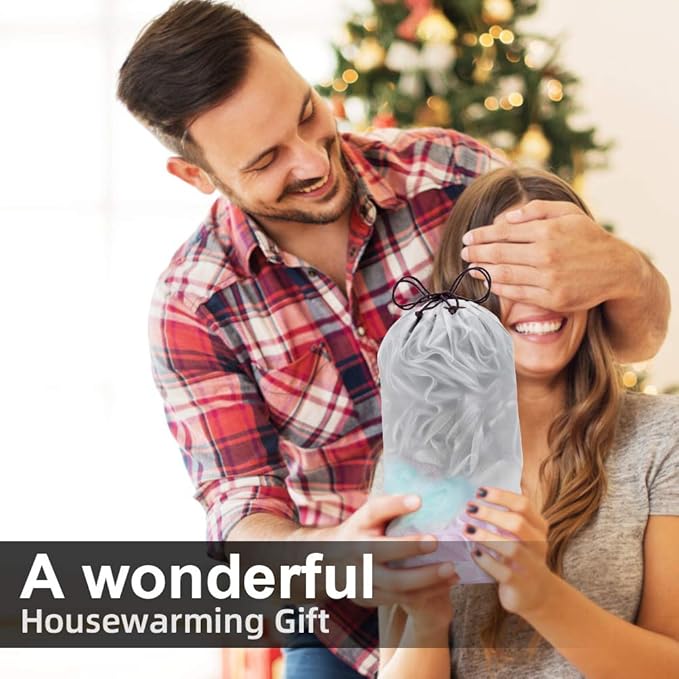 Loofah Bath Sponge, Novosun Mesh Pouf Shower Sponge Soft Exfoliating Shower Luffas for Silky Skin Pack of 4 Pastel Colors, XL (80g/pcs)