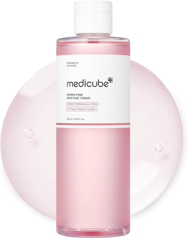 medicube PDRN Toner Rose PDRN Peptide Toner | Lightweight & Watery Type for Skin Boosting, Soothing and Calming, Uneven Skin Tone | with Rose, Peptide, Niacinamide | Korean Skincare, 8.45 fl.oz