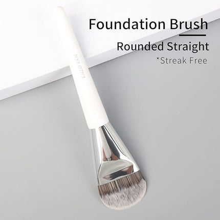 Liquid Foundation Brush, Flat Foundation Brush for Liquid Makeup, Make up Brush for Liquid Foundation, Flat Makeup Brush for Foundation, Makeup Brushes Foundation - White, 820
