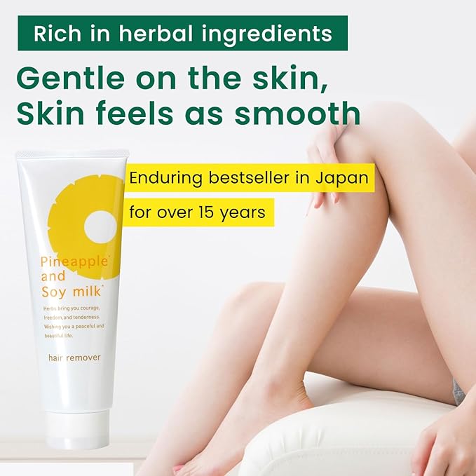 Hair Removal Cream for Women with Pineapple and Soymilk, Made in Japan (8.1 OZ / 230g) 2pcs.