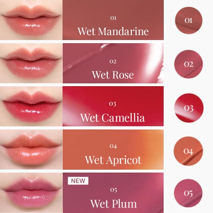 BBIA Ready To Wear Water Lipstick – Sheer Long-Lasting Lip Gloss Stick, Glowy & Glossy Texture, Moisturizing, Transparent & Buildable Color, Natural Tinting, Korea Lip Makeup (05 - WET PLUM)