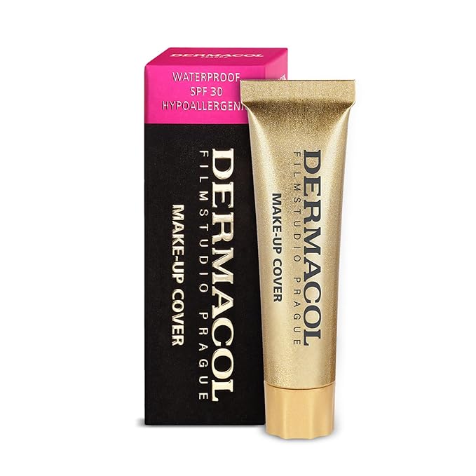 Dermacol Mini Full Coverage Foundation 13g, Liquid Matte Makeup with SPF 30, Waterproof Foundation for Oily Skin, Acne & Under Eye Bags, Long-Lasting Makeup Products Shade -208