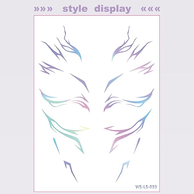 4 PCS Temporary Tattoos,Cosplay Tattoos Stickers,Cosplay Accessories for Cosplay, Halloween and Party Makeup
