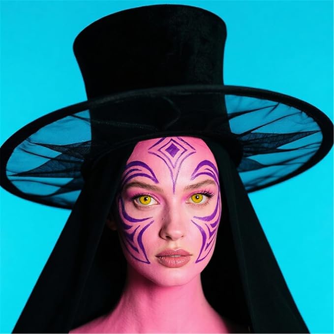 Go Ho Purple Face Paint Washable for Halloween Makeup,Creamy to Gel Water Based Purple Face Body Paint Full Coverage forCosplay SFX Costumes Festivals Makeup,25g