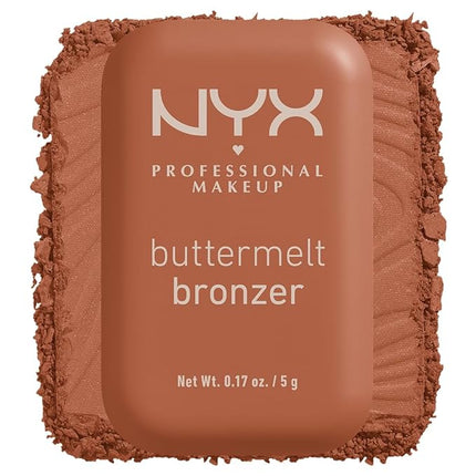 NYX PROFESSIONAL MAKEUP Matte Buttermelt Bronzer, Longwear Face Makeup with Up to 12 Hours of Wear, Vegan Formula - Butta Ballin (Medium Warm)