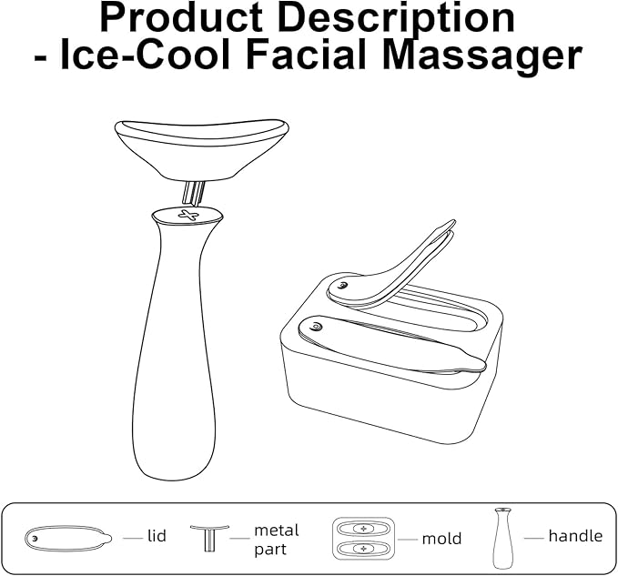 Ice Roller for Face Neck and Eyes, Ice Face Roller Massager for Women, Ice Roller Skin Care Tools, Skin Care for Dark Circles, Puffiness, Wrinkles