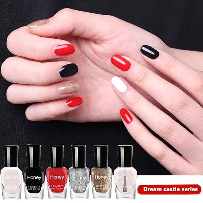 Non Toxic Nail Polish Set, Easy Peel Off and Fast Dry NailPolish Set for Pack, Eco Friendly and Organic Water Based Nail Polish for Women,Teens(18 Bottles)