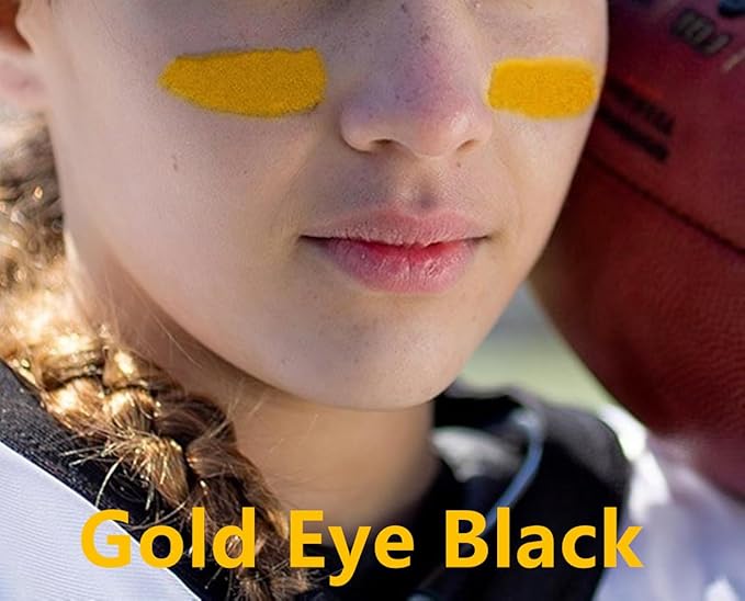 Go Ho Gold Cream-Blendable Face Body Paint Stick,Easy to Color Eye Black Gold Face Paint Football/Baseball/Softball,Safe Facepaint Nose&Lip Smacking for Halloween Makeup