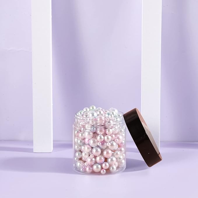 50 Pack 4 OZ Plastic Jars Round Clear Cosmetic Container with Black Lids, Eternal Moment Slime Jars for Lotion, Cream, Ointments, Makeup, Eye shadow, Rhinestone, Samples, Pot, Travel Storage