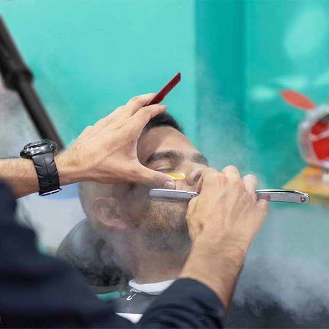 Artist hand Black Facial Steamer Professional Barber Face Steamer for Shaving & Skin Care for Barbershop, Salon, Spa Use