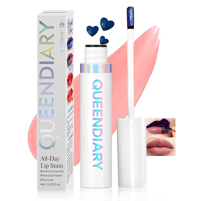 Lip Stain Peel off, Peel Off Lip Stain - Long Lasting Waterproof for Women, Non-stick Cup Lipstick Peel Off Highly Pigmented Not Faded Smudge-proof Liptint. (06 Lovely Stain)