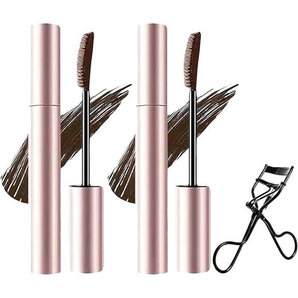 Tubing Mascara Black & Brown for Lash Makeup, Natural Defining Curling Eyelashes, Waterproof, Smudge-Proof, for Volumized Lashes