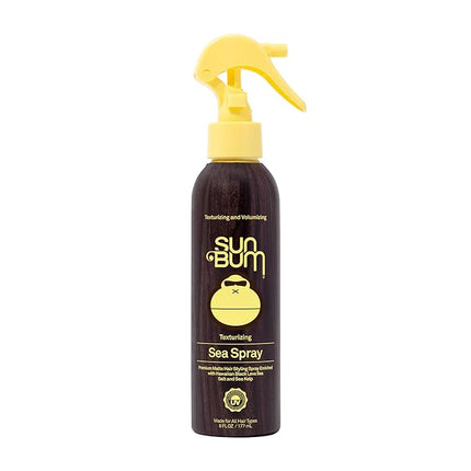 Sun Bum Sea Spray | Texturizing and Volumizing Sea Salt Spray | UV Protection With a Matte Finish | Medium Hold | For All Hair Types | 6 FL OZ Bottle | Texturizing, Volumizing, UV Protection, Matte Finish, All Hair Types, 6 FL OZ