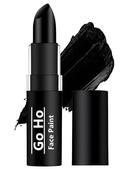 Go Ho Makeup Clown Black Cream-Blendable Stick - Face Body Paint for Professional SFX, Cosplay Costume - Safe Facepaint, Nose & Lip Smacking, Eye Black for Baseball/Football, Sports, Halloween