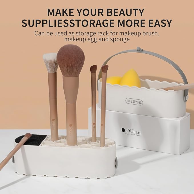 DUcare Makeup Brush Cleaner Shampoo Soap Solid Brush Cleaning Mat Removes Cosmetic Color Brush Cleaner Pad for Cleaning Makeup Sponges Brushes