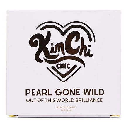 KimChiChic Beauty Pearl Gone Wild Highlighter - Pressed Shimmer Powder for Face & Body, Iridescent Glow, with Mirror, Cruelty Free, Hope Blue Iridescent 0.32oz