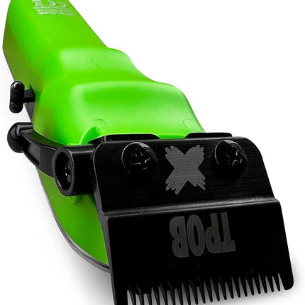 TPOB Slime 2 Barber Hair Clippers for Men 6800 RPM with Matte Green Case and X Fade Blade