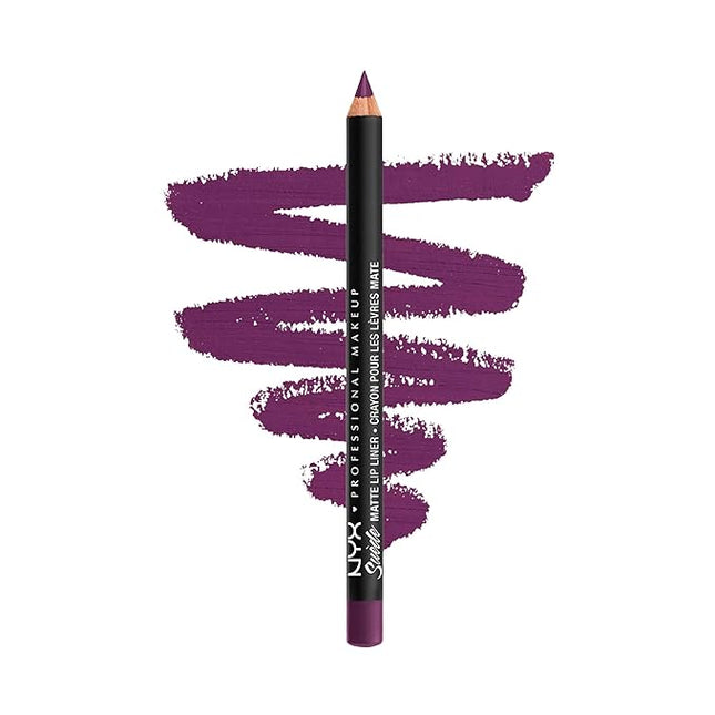 NYX PROFESSIONAL MAKEUP Suede Matte Lip Liner, Vegan Formula - Subversive Socialite (Wine Purple)