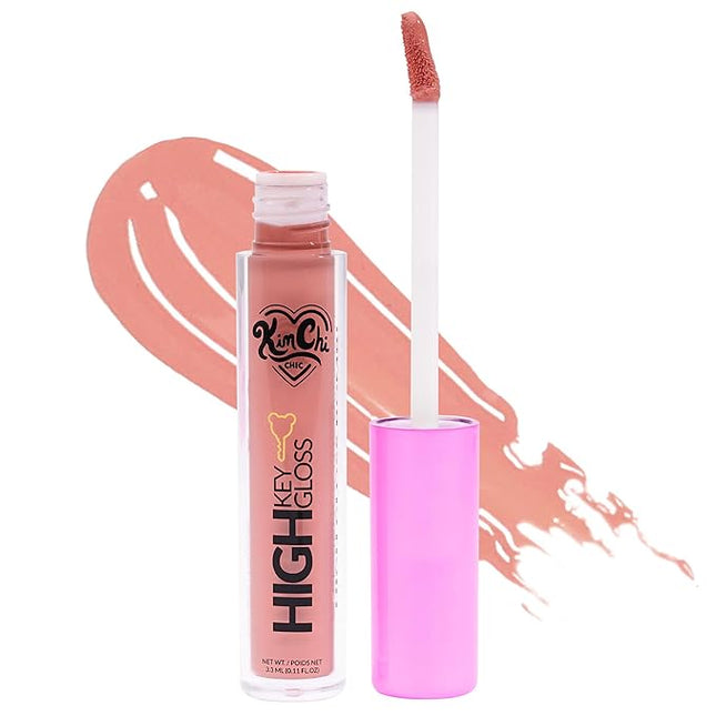 Kimchi Chic Beauty High Key Gloss, High-Shine Lip Gloss Helps Illuminate Your Look and Face, Non-Sticky, Light Peach With Pink Undertone, 14 Peach Pink, 3.5ml