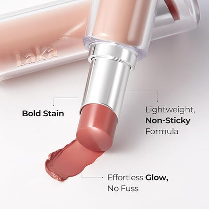 Laka 24HR Bonding Glow Lipstick, 3.7g/0.13oz., Long Lasting High-Shine Lipstick with Rich Color & Glassy Finish (#204 Have)