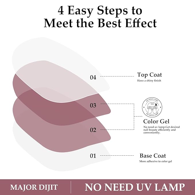 DouborQ 6 Colors Pink Nude Nail Polish Set Skin tone Finger Nail Polish Bulk Manicure Nail Art Home Salon Long-lasting Sequins Nail Art Varnish (7-12)