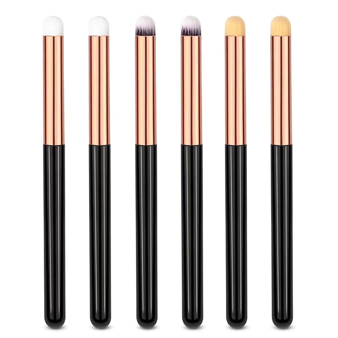 Eye Makeup Brush Set Round 6Pcs Professional Concealer Eyeshadow Brush Can Blending Brushes for Card Making