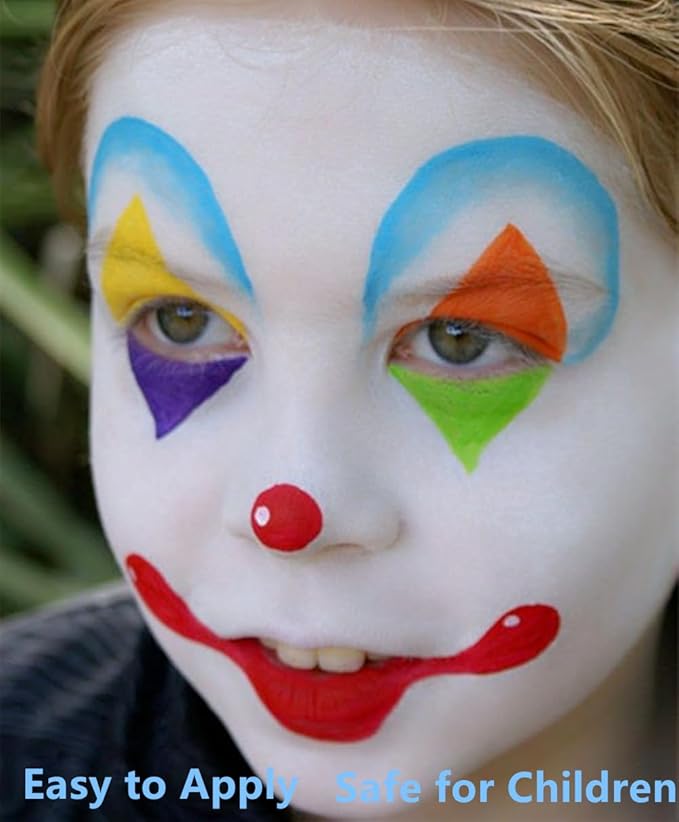 Go Ho Cream-Blendable Yellow Face Paint Stick (1.06 oz),Full-coverage Body Paint for Adults Children Halloween Cosplay SFX Makeup,Waterproof Yellow Eye Black Stick