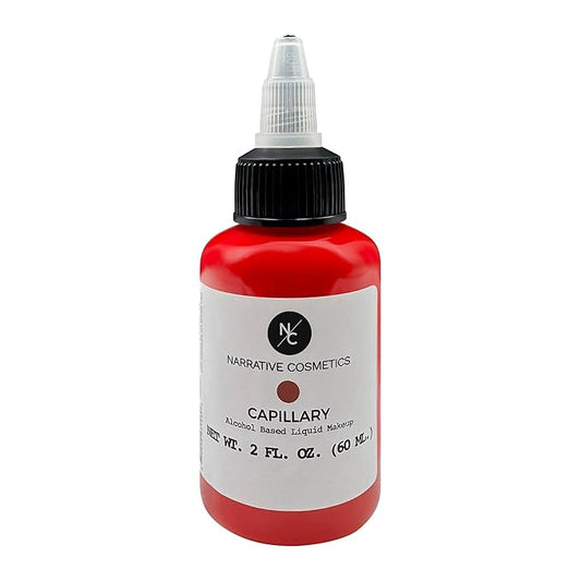 Flesh Tone Alcohol Airbrush Paints - 2 fl oz, Skin Safe, Quick Dry, Waterproof, Sweatproof, Transferproof Liquid Makeup for Tattoo Cover-Up, Bodypainting, FX Makeup - Capillary