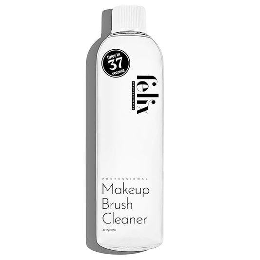 Liquid Makeup Brush Cleaner Solution | Rinsless, Quick Drying, Hydrating, Fragrance Free | for Natural and Synthetic Make-up Brushes (4 Fl oz)