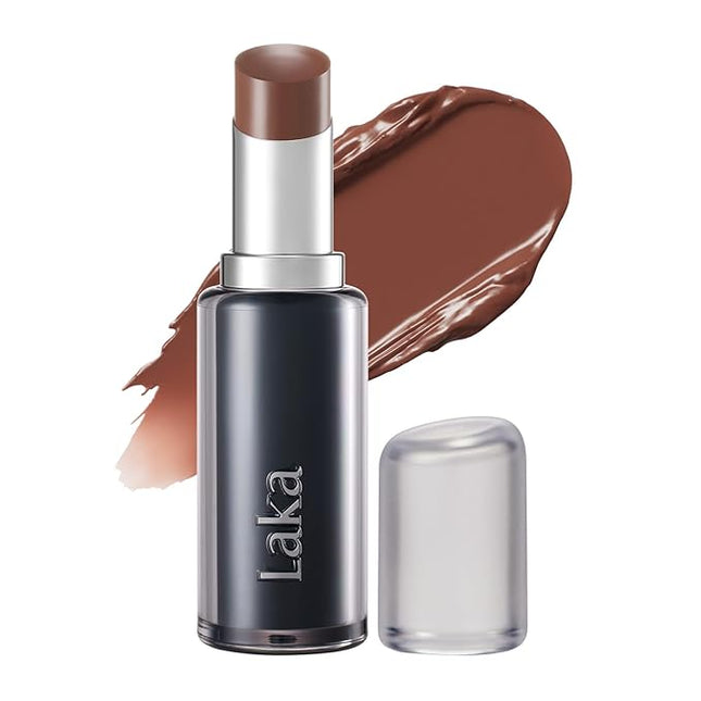 Laka Devil Lip, 3.7g/0.13oz, Vivid color Lipstick, Long-Lasting Bold Stian, Hydrating & Melting Glow with Non-Creasing, K-Beauty (#805 Marron)