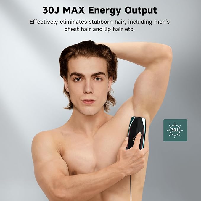 JOVS Laser Hair Removal, 37°F Painless Hair Removal Device with Sapphire Ice-Cooling, 3 in 1 Hair Removal & Skin Rejuvenation for Women and Men, 8 Modes Skin Care for Whole Body, Touch Screen