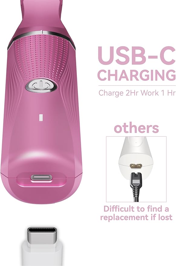 3-in-1 Electric Razor for Women - Waterproof Bikini Trimmer,Rechargeable Electric Shaver for Lady,Pubic Hair Trimmer Women,Personal Trimmer Groomer for Body Hair (Rose Red, RR-1)