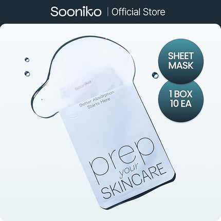 Just-In-Water Mochi Skin Mask – Korean Prep Sheet Mask for Absorption Boost, Cooling Hydration, Oil & Moisture Balance, Vegan & Non-Sticky for Sensitive Skin (10 Pack)