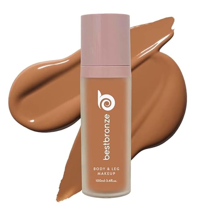 Best Bronze Bombshell Body Makeup - Tattoo Cover Up Makeup & Body Foundation Waterproof - Tattoo Concealer Waterproof for Scars, Varicose Veins Cover Up & Leg Foundation (NC58 Deep Rich Brown)