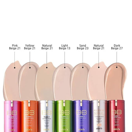 SKIN79 Gold BB Super Plus Beblesh Balm 40g 1 Pack - Made in Korea, US exclusive Version K Beauty Flawless Radiant Base Foundation Makeup Blemish Cover Tinted Moisturizer Natural 21 color