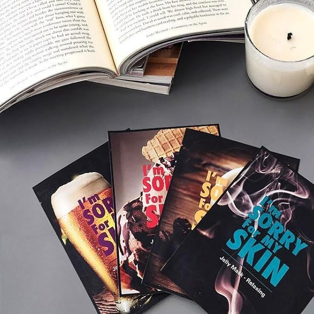 I'M SORRY FOR MY SKIN Jelly Face Mask Korean Skin Care, Fun Hydrating & Glow Boosting Skincare Set, Cute Self-Care Gifts for Wome, Pack of 10 (Coffe Brightening Mask)