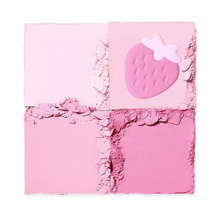 Dasique Blending Mood Cheek #06 Berry Smoothie | 4 Blendable Shades in Lightweight Smooth Powder | Vegan | Pink Blush