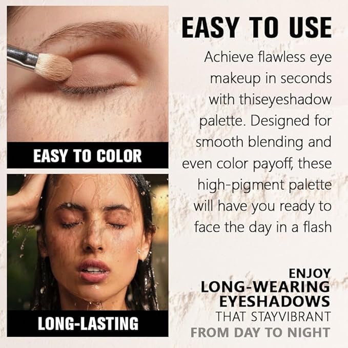 Single Glitter Shimmer Sparkle Eye shadow Palette Makeup, Pink Shimmer Eyeshadow for Women, Pigmented Waterproof Sombras Para Ojos, Vegan, Talc, Paraben & Cruelty Free, 29