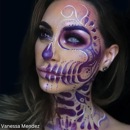 Mehron Makeup Color Cups | Stage, Foundation, Face Paint, Body Paint, Halloween | Greasepaint .5 oz (14 g) Purple