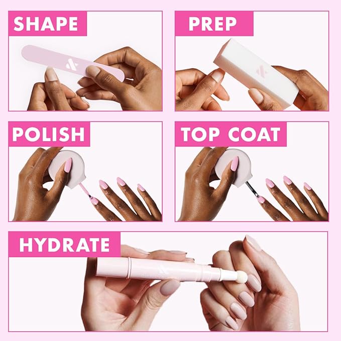 Olive & June Long Lasting Nail Polish | Plump Gel-Like Finish No Lamp Needed | Lasts up to 10 days | Salon-Quality Color at Home | 15-Free, Vegan & Cruelty-Free Chip-Resistant Shine | GH Baby Pink