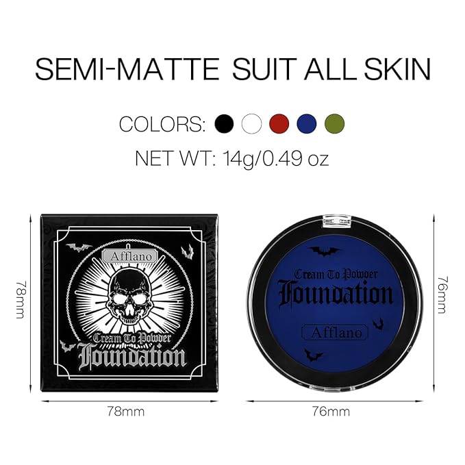 Blue Face & Body Paint Makeup Foundation, Professional Royal Blue Face Painting for Adults & Kids,Oil-Based Non-Toxic Cream Greasepaint for Halloween Makeup FX,Cosplay Costumes, Festivals,Smurf,Avatar