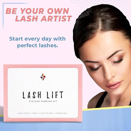 Lash Lift Kit with Lash Lift Balm | Gentle Formula | Instant Eyelash Perming, Lifting & Curling | Semi-Permanent Results | Salon & DIY Use | Complete Kit with Shields, Pads & Tools (Glue Balm Edition)